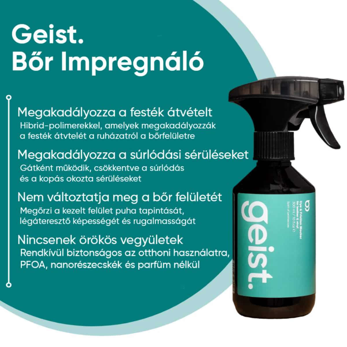 Geist bőr impregnáló spray 500 ml - termékleírás - Geist