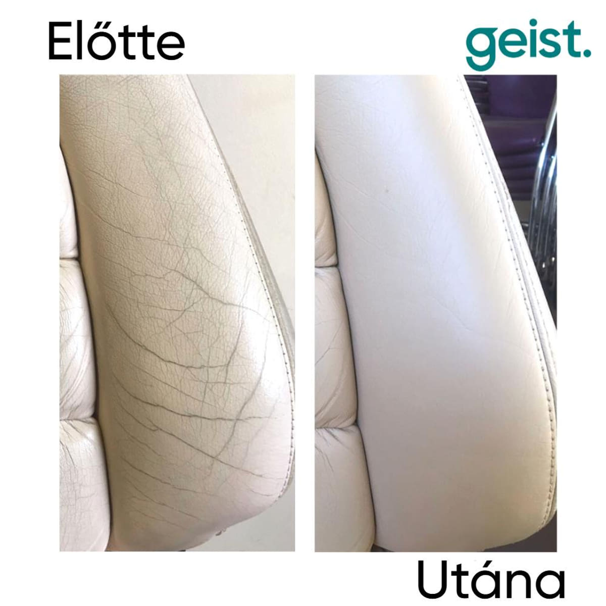 Geist Bőrfesték & Műbőr festék - Bőrfestés előtt és után